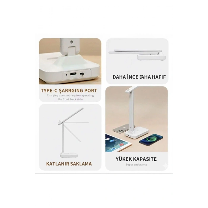 Katlanabilir Dokunmatik Kontrollü Göz Dostu Akıllı LED Masa Lambası – Enerji Tasarruflu