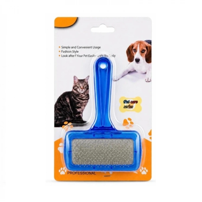 Kedi Köpek Tarağı - Evcil Hayvan Tüy Toplama Tarağı - Metal Uçlu