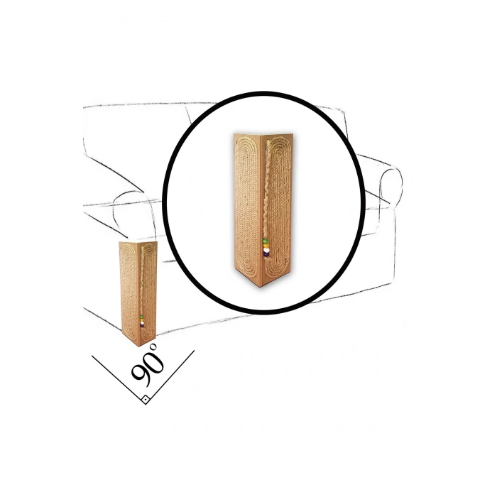 Kedi Tırmalama Tahtası Köşe Model Boncuk Detaylı