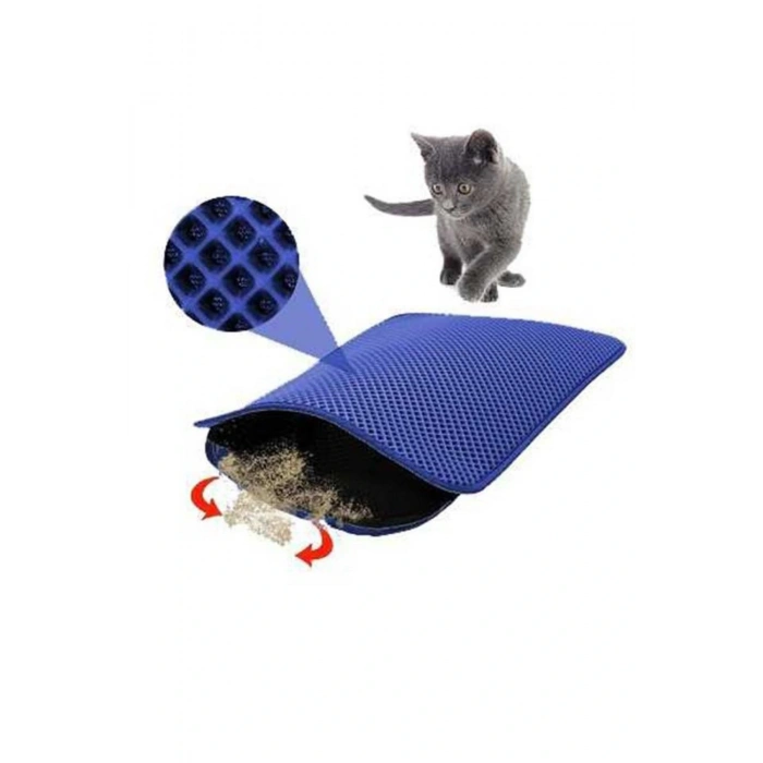 Kedi Tuvalet Önü Kum Toplayıcı Temizleyici Elekli Gri Paspas (5365)