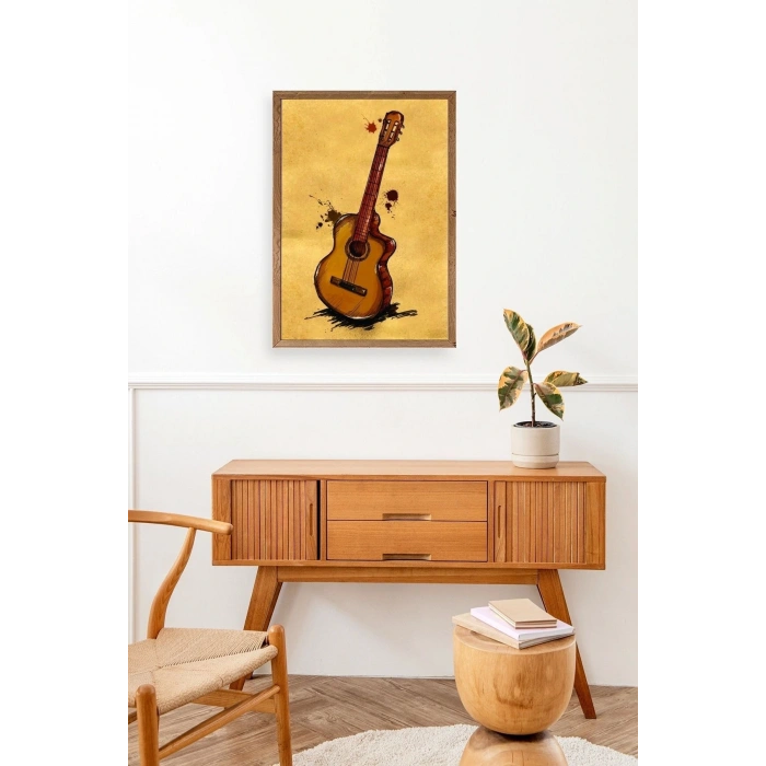 Keman Ahşap Çerçeveli Tablo 17 x 23