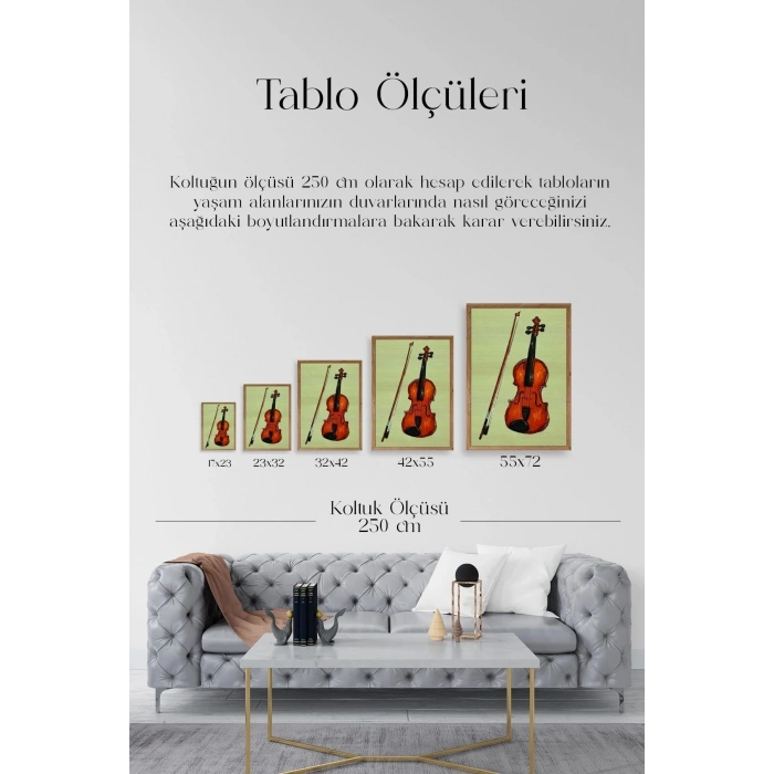 Keman Ahşap Çerçeveli Tablo 30 x 42