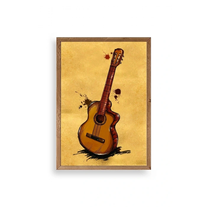 Keman Ahşap Çerçeveli Tablo 50 x 70