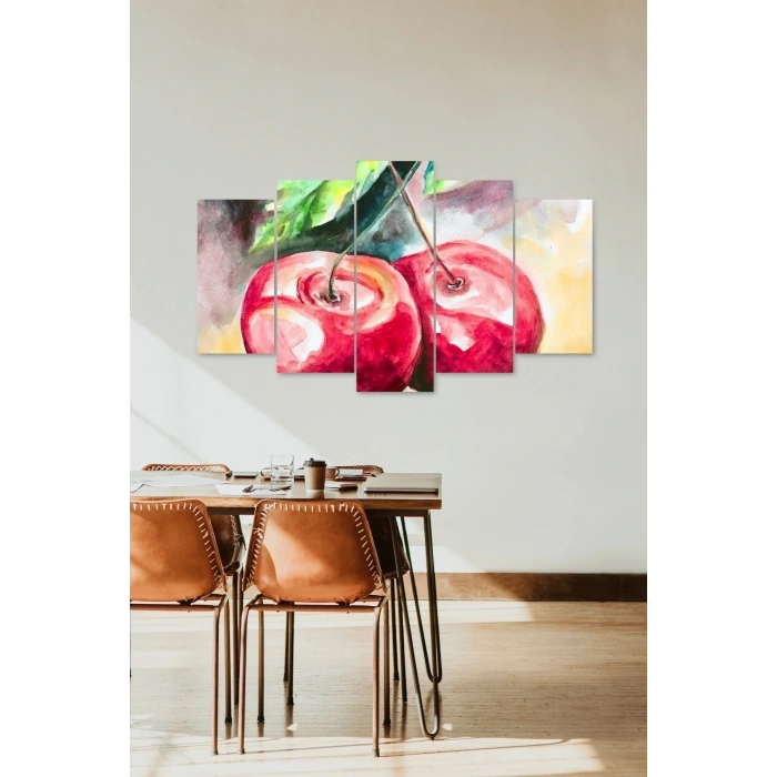 Kiraz 5 Parçalı Mdf Tablo 60 x 100