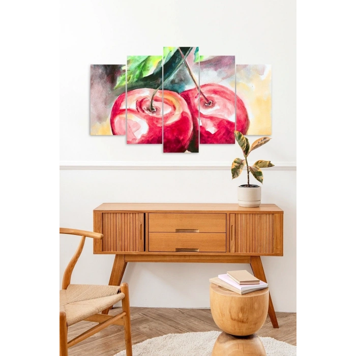 Kiraz 5 Parçalı Mdf Tablo 60 x 100