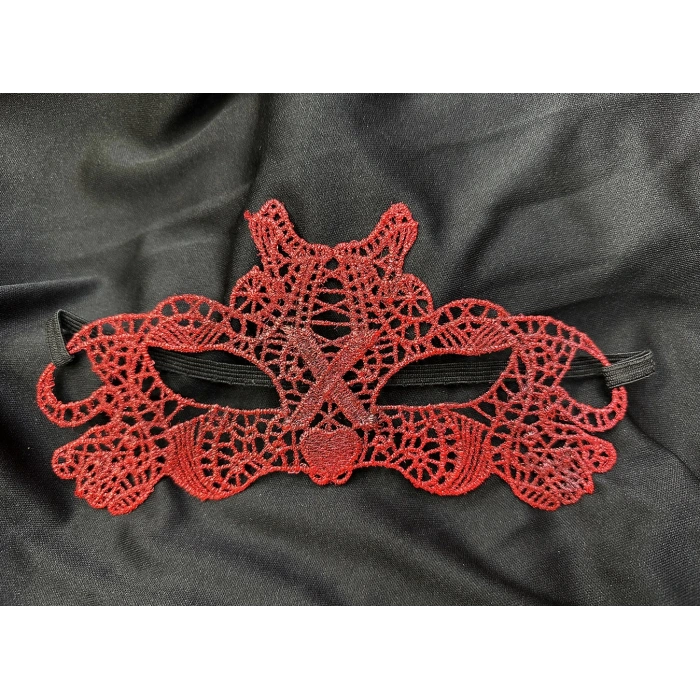 Kırmızı Dantel Masquerade Maskesi Çift Taraflı 10 No (5365)