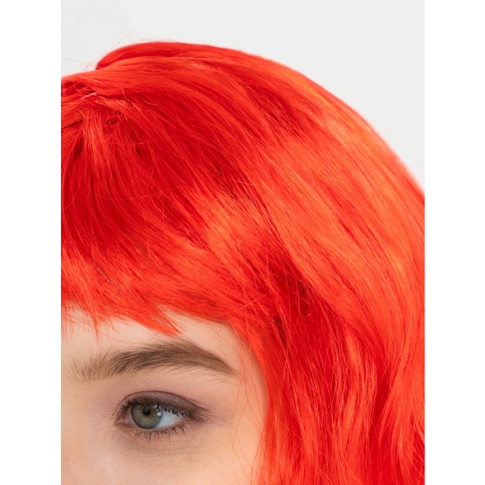Kırmızı Renk Uzun Dalgalı Parti Peruğu (5365)
