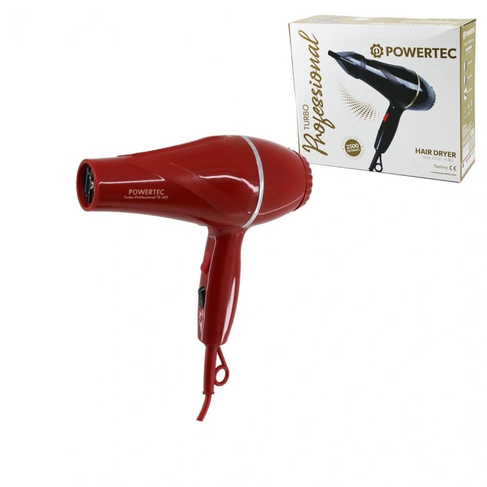 KIRMIZI SAÇ KURUTMA - FÖN MAKİNESİ 2500W PERFORMANS TR-501 (5365)