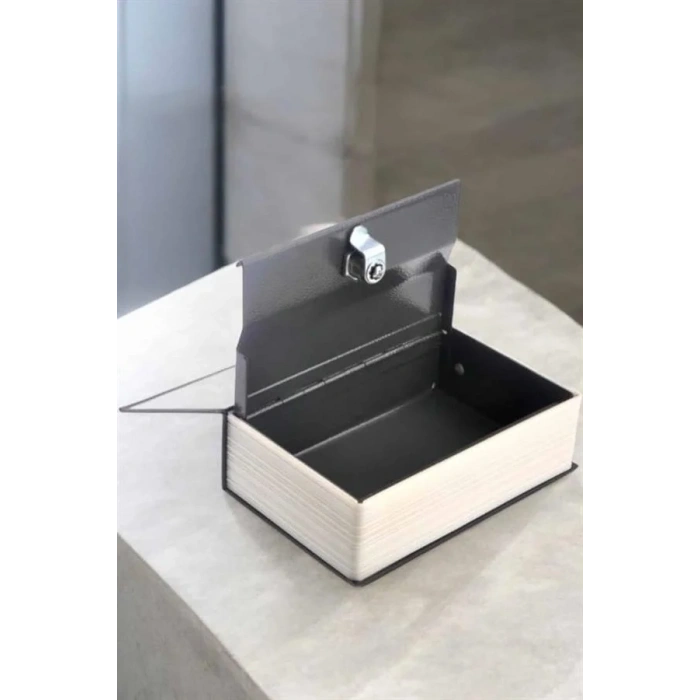 Kitap Görünümlü Mini Çelik Kasa 18,5 Cm (gizli Model)