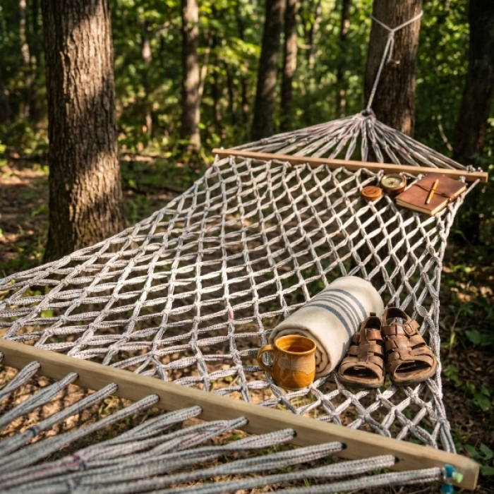 Kolon Renkli İpli Lüks Çift Kişilik Hamak
