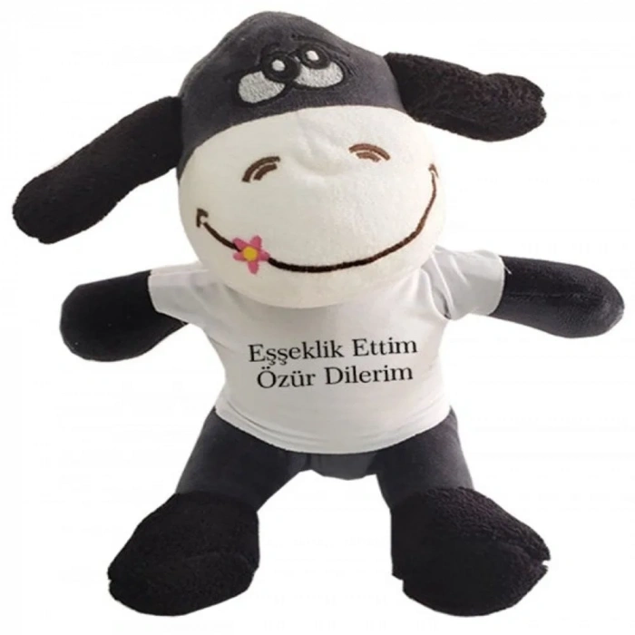 Komik Peluş Eşek 24 Cm Tişörtlü Hediye