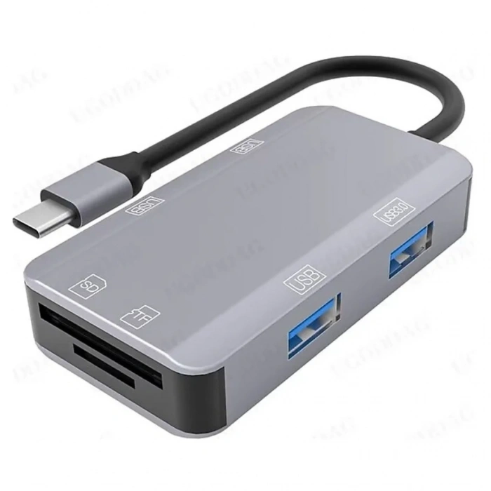 Kompakt 6 İn 1 Usb-c Çoklayıcı Hdmı Ethernet Adaptörü