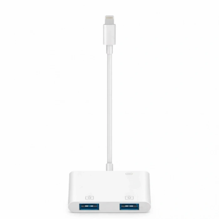 Kompakt Lightning Ve Usb Adaptörü 2 Adet Usb Bağlantı