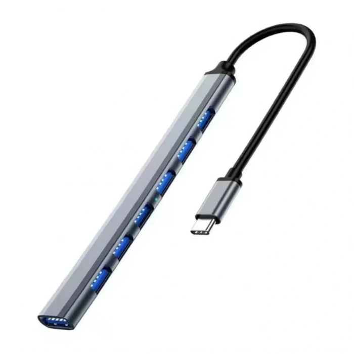 Kompakt Metal 7 Port Type-c Usb Hub