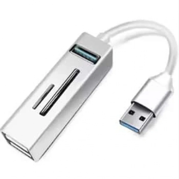 Kompakt Usb Hub Kart Okuyucu 2 Adet Sd Ve Microsd Yuvası