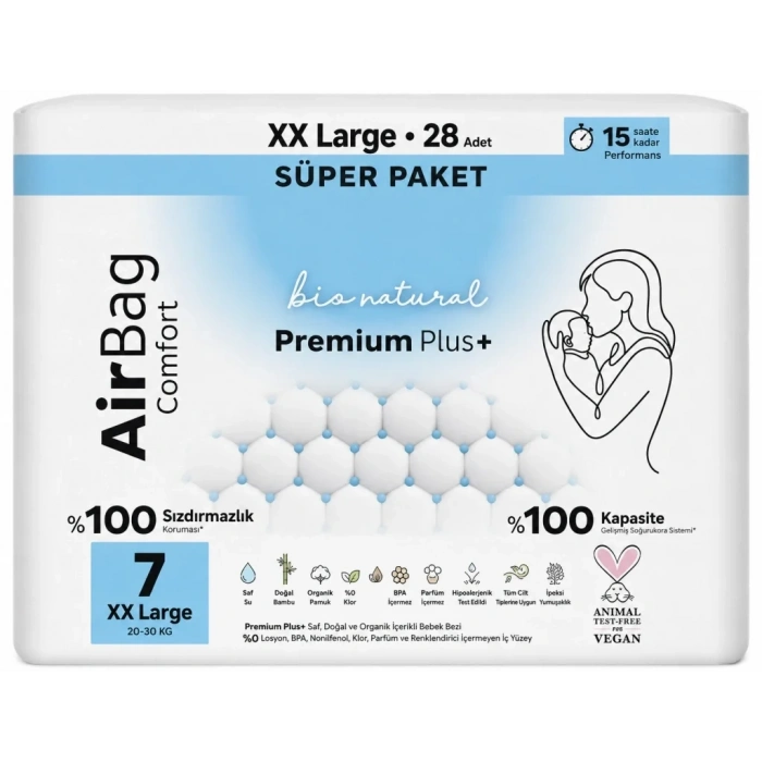 Konforlu Premium Plus Bebek Bezi 7 Beden 28 Adet