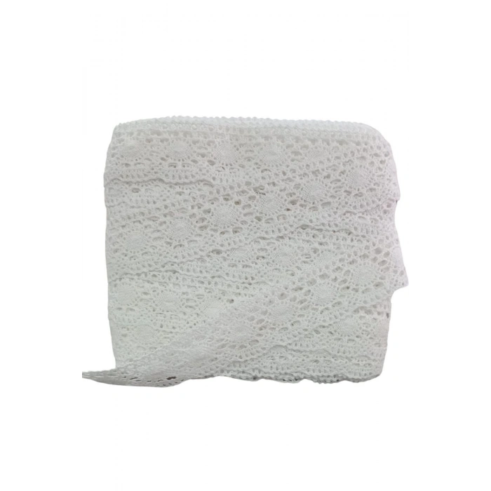 Kopanaki Dantel En 5 Cm Badem Model Beyaz 1 Metre