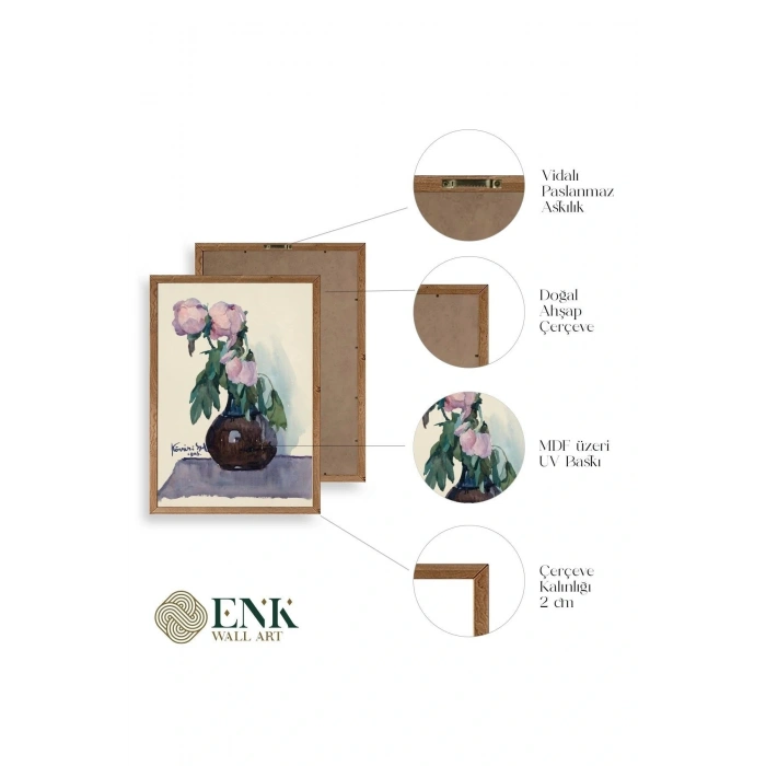 Kövári Ka?marik Ahşap Çerçeveli Tablo 50 x 70