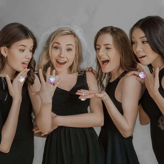 Kristal LED Parti Yüzük Seti (6&apos;lı) (5365)