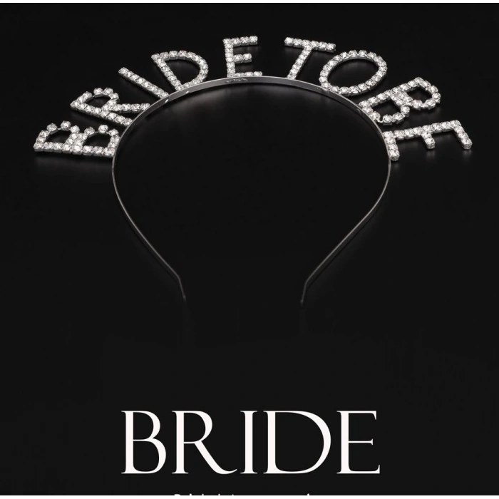 Kristal Taşlı Gümüş Renk Bride To Be Gelin Tacı (5365)