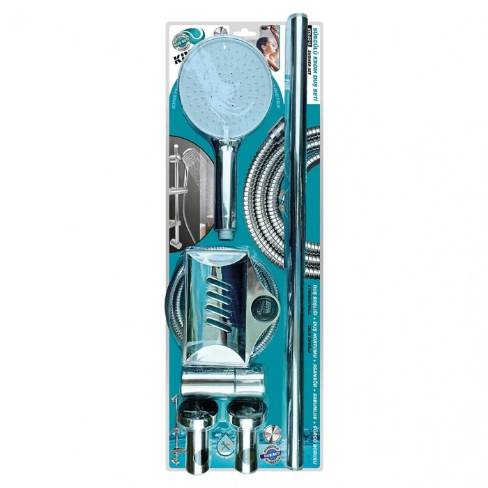 KROM - VAKUMLU  LÜKS  SÜRGÜLÜ DUŞ SETİ (5365)