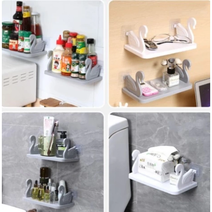 Kuğu Tasarımlı Kendinden Yapışkanlı Raf (5365)