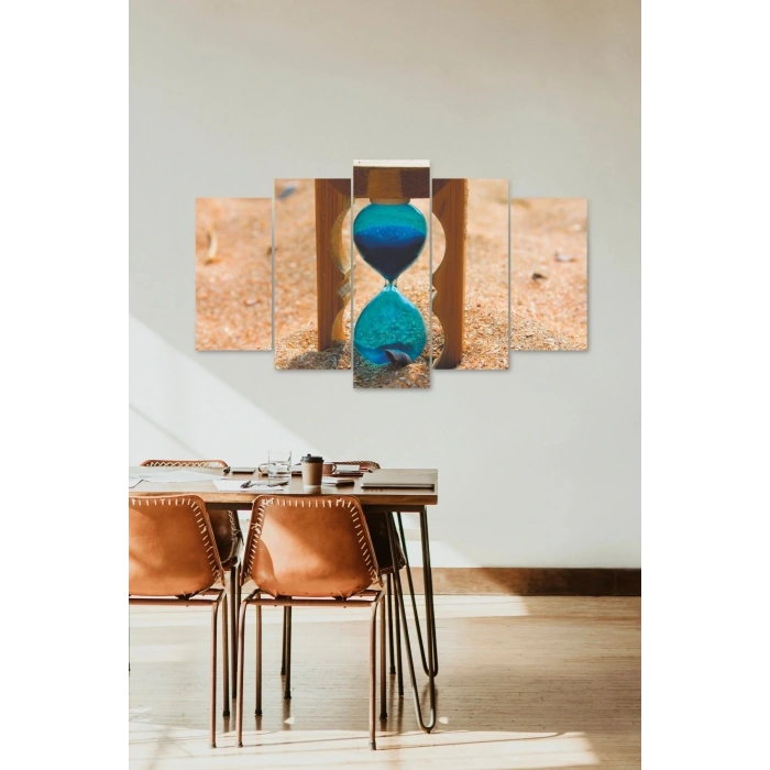 Kum Saati 5 Parçalı Mdf Tablo 60 x 100