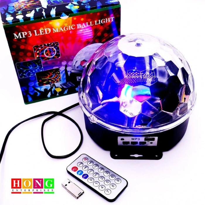 Küre Disko Topu Müzik Çalar Renkli Lazer Işıklı Bluetooth (5365)