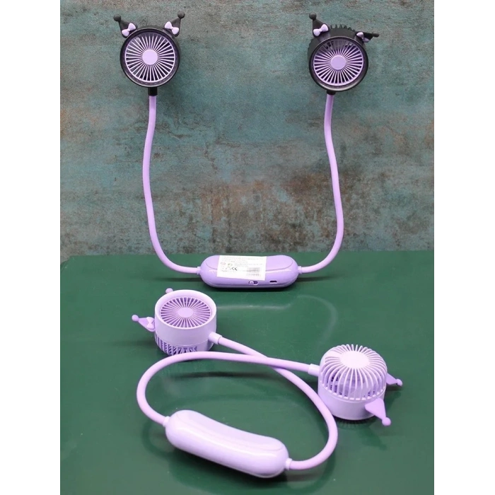 Kuromi Şarjlı Boyun Fanı Vantilatör 2 Kademeli