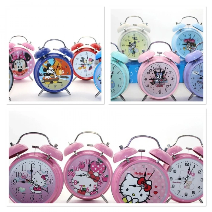 Kuromi,hello Kitty,mickey Mouse Masa Üstü Çalar Saat