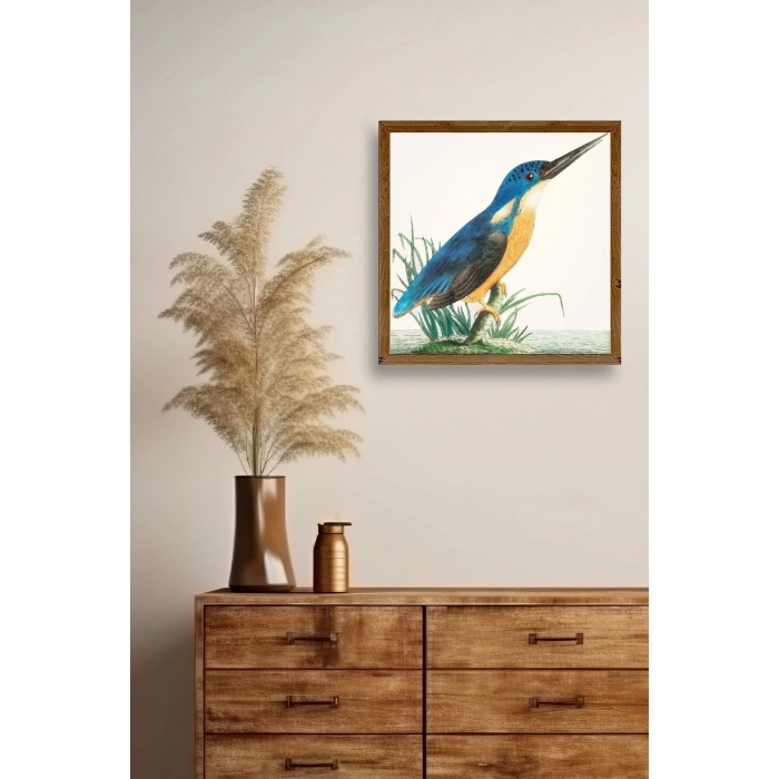 Kuş Ahşap Çerçeveli Tablo 23 x 23