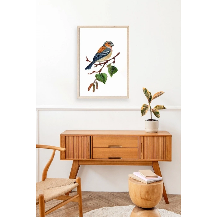 Kuş Ahşap Çerçeveli Tablo 23 x 30