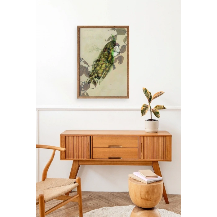 Kuş Ahşap Çerçeveli Tablo 50 x 70