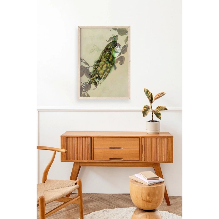 Kuş Ahşap Çerçeveli Tablo 50 x 70