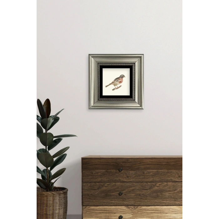 Kuş Çerçeveli Taş Tablo 20 cm