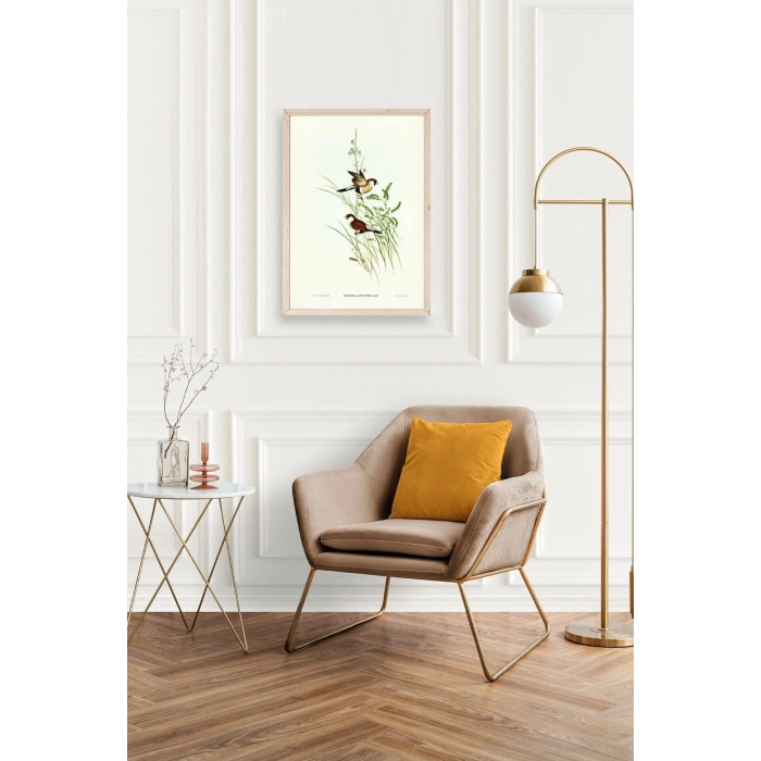 Kuşlar Ahşap Çerçeveli Tablo 17 x 23