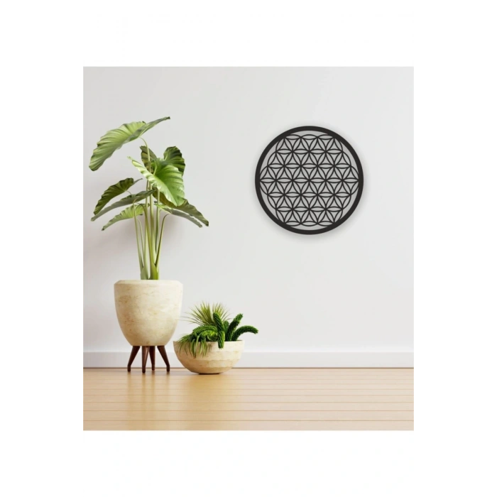 Kutsal Geometri Ahşap Tablo 45 x 45