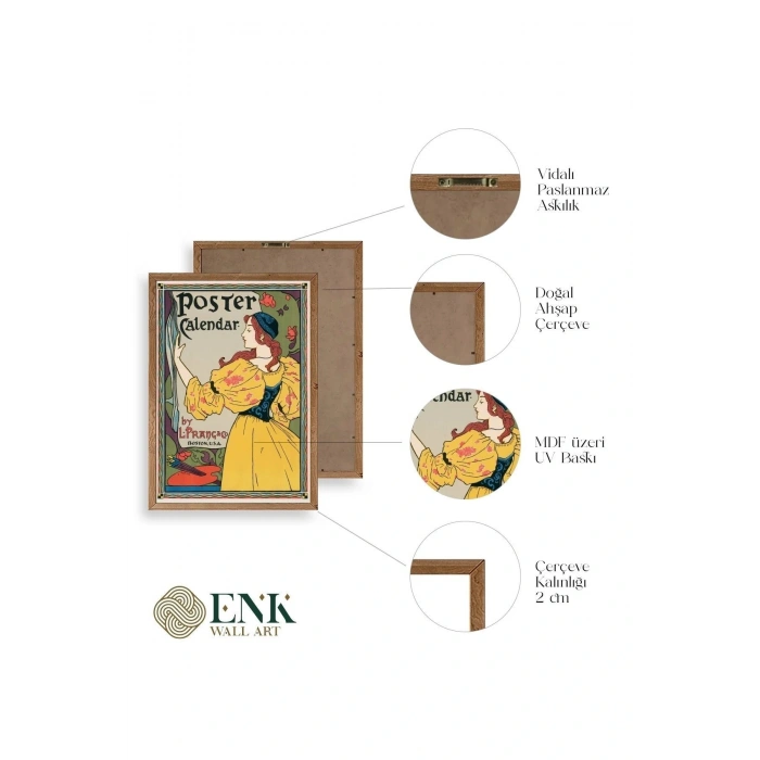 L. Prang Ahşap Çerçeveli Tablo 50 x 70