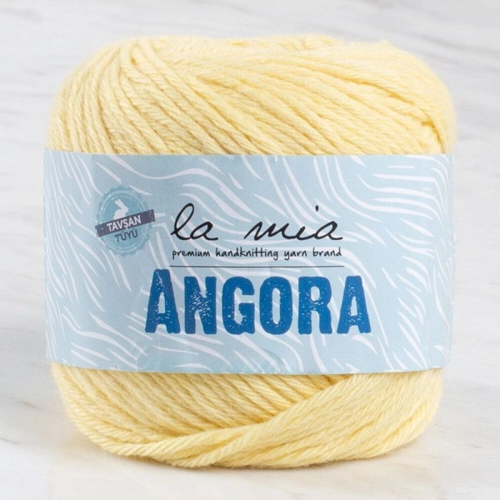 La Mia Angora 50gr Yellow Hand Knitting Yarn - L124 - 33796
