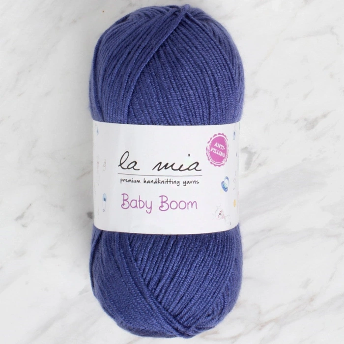 La Mia Baby Boom Open Navy Blue Hand Knitting Yarn - 604 - 34125