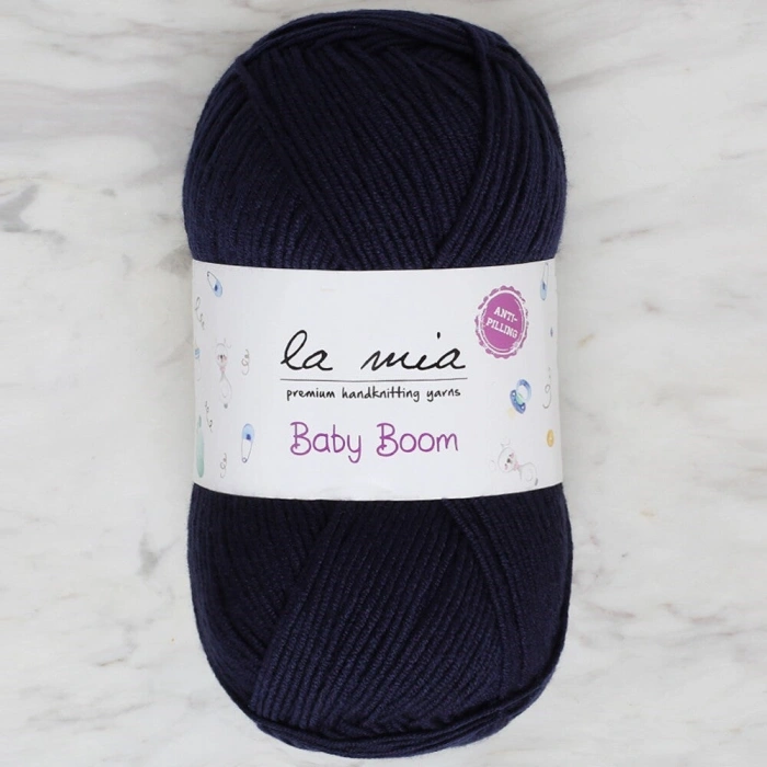 La Mia Baby Boom Navy Hand Knitting Yarn - 630 - 34424