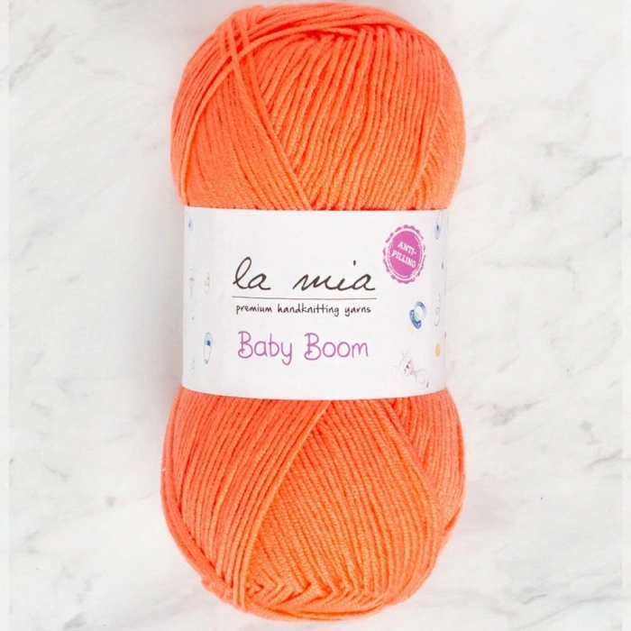 La Mia Baby Boom Neon Orange Hand Knitting Yarn - 1212 - 34109