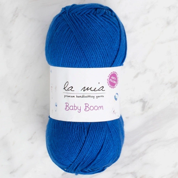 La Mia Baby Boom Sax Blue Hand Knitting Yarn - 605 - 34126