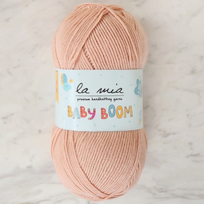 La Mia Baby Boom Salmon Knitting Yarn - 1873 - 34146