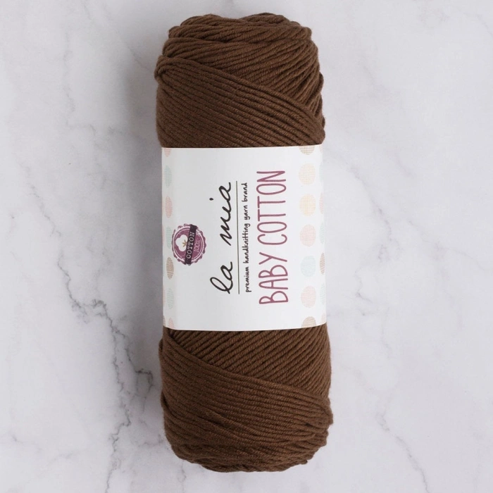 La Mia Baby Cotton Brown Hand Knitting Yarn - L005 - 33633