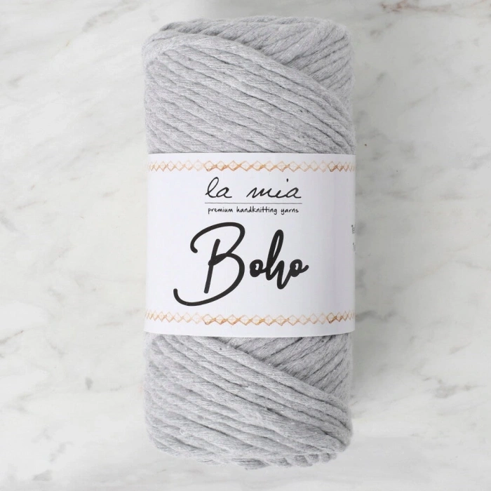 La Mia Boho Light Grey Twisted Macrame Cord - L044 - 34210