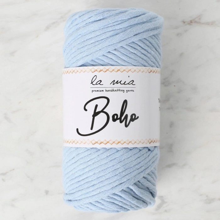 La Mia Boho Light Blue Twisted Macrame Cord - L069 - 33995