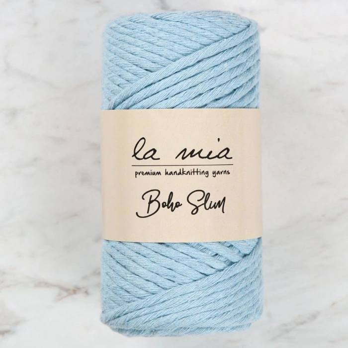 La Mia Boho Slim Açık Mavi El Örgü İpi -L069 - 34204