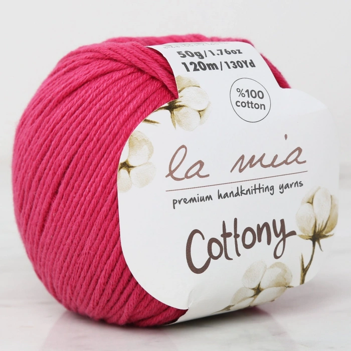 La Mia Cottony Fuchsia Baby Knitting Yarn - P24 - 33656