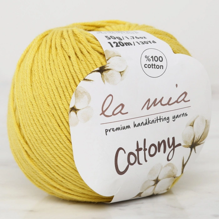 La Mia Cottony Mustard Yellow Baby Knitting Yarn - P31-L189 - 33663